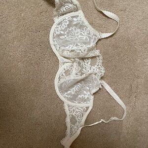 Elegant Lace Cami Women's Bra in off white . 36D